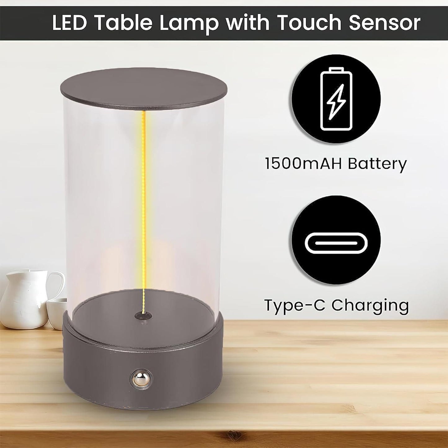 Magnetic lamp light USB C Port