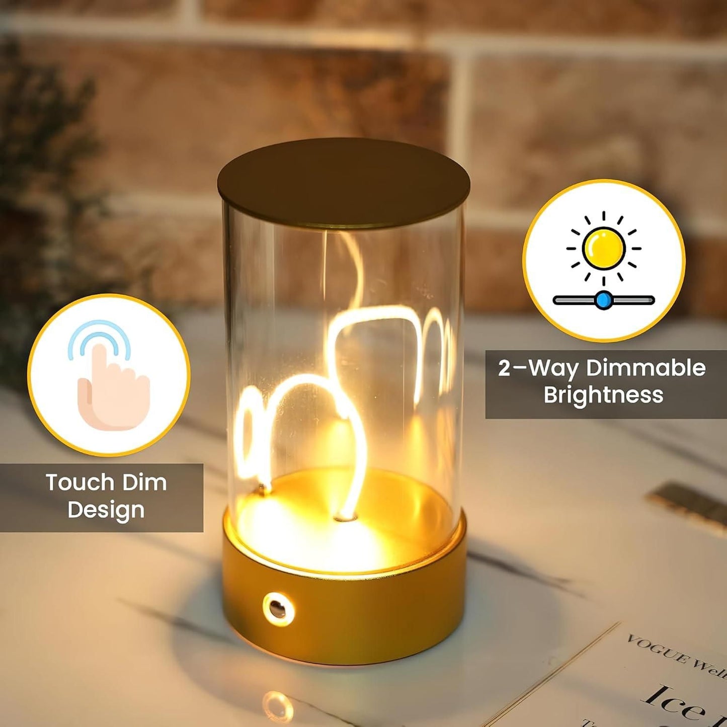 Magnetic lamp light USB C Port